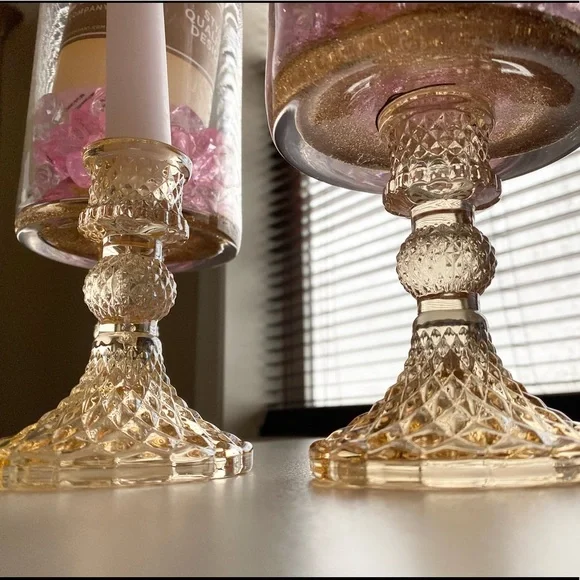 Candle Set- New Handmade Home Decor comes with New Candles + Holders - Picture 3 of 9